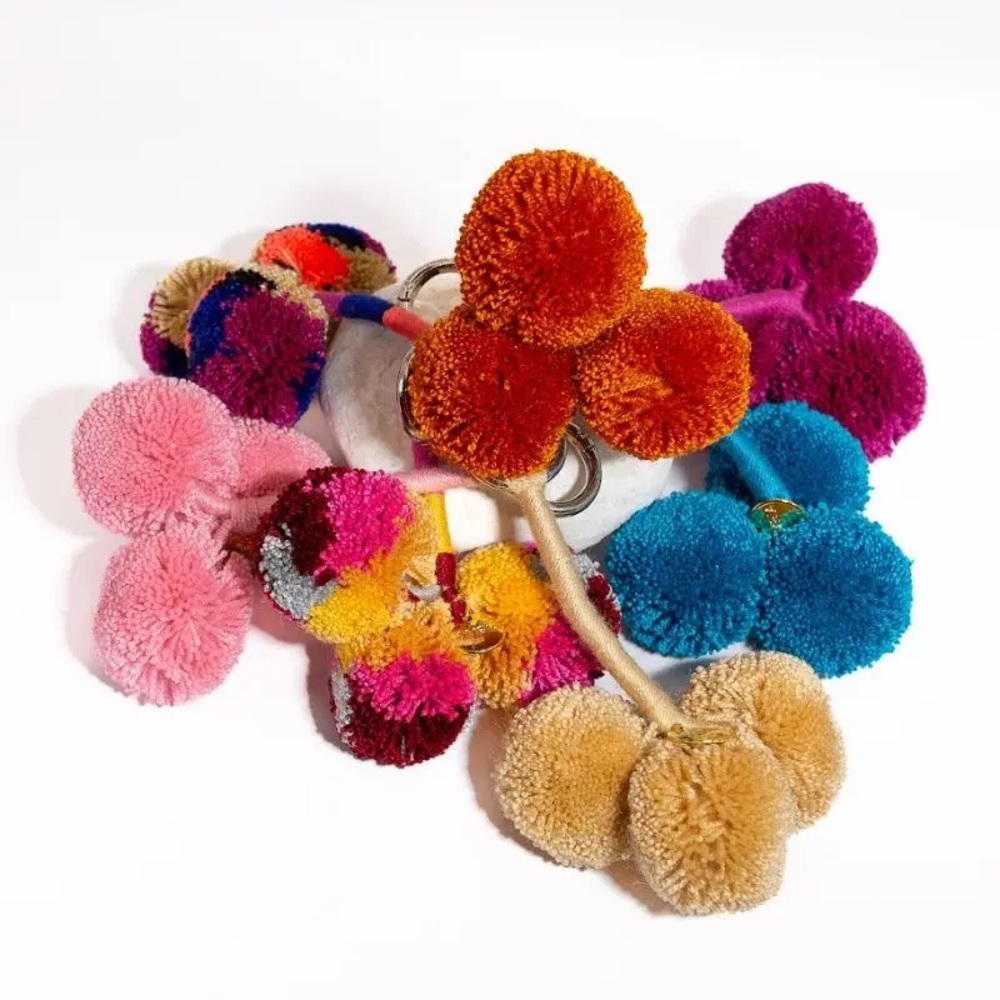 Colorful Pompom Wayuu Keychains